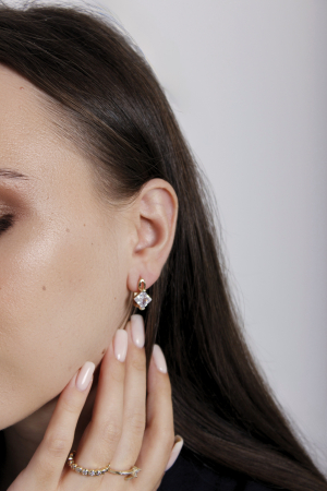 Cercei Prestige - bijuterii elegante placate cu aur, transport gratuit [2]