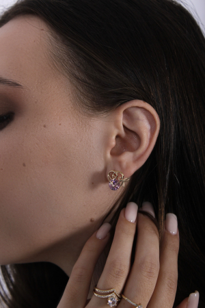 Cercei Cherie - bijuterii elegante placate cu aur, transport gratuit [2]