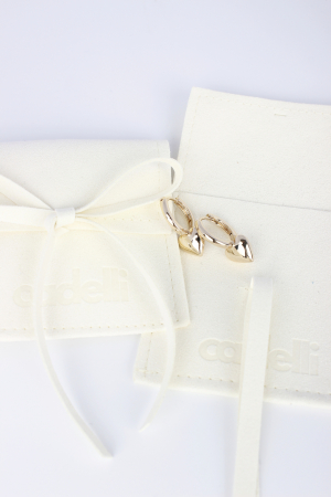 Cercei Gold Heart - bijuterii elegante placate cu aur, transport gratuit [3]