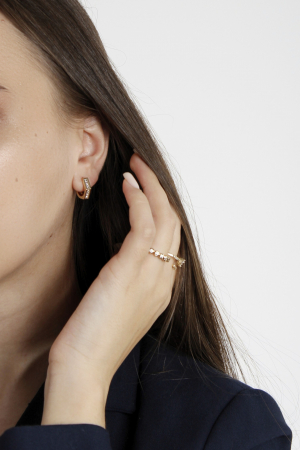 Cercei Diadem - bijuterii elegante placate cu aur, transport gratuit [3]