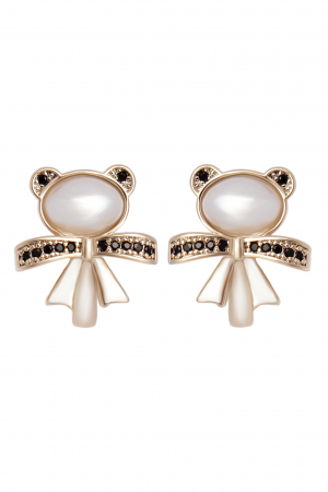 CERCEI - Cercei Teddy - bijuterii elegante placate cu aur, transport gratuit