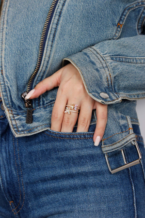 Inel Daisy - bijuterii elegante placate cu aur, transport gratuit [3]