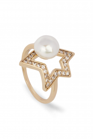 INELE - Inel Pearl Spark- bijuterii elegante placate cu aur, transport gratuit