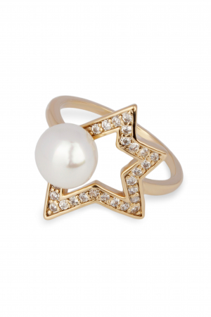 Inel Pearl Spark- bijuterii elegante placate cu aur, transport gratuit [1]