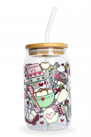 Pahar din sticlă Bake More, Worry Less [1]