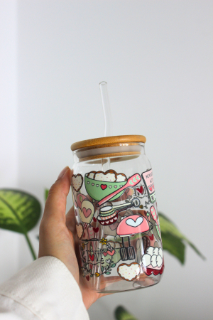 Pahar din sticlă Bake More, Worry Less [3]