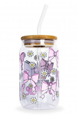 Pahar din sticlă Bookish Girlie [1]