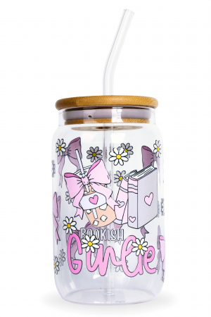 PAHARE PERSONALIZATE - Pahar din sticlă Bookish Girlie