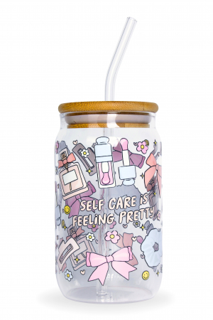 PAHARE PERSONALIZATE - Pahar din sticlă Feeling Pretty