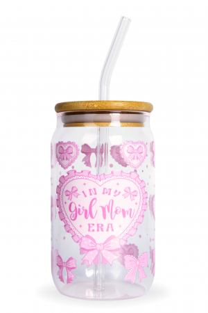 PAHARE PERSONALIZATE - Pahar din sticlă Girl Mom Era