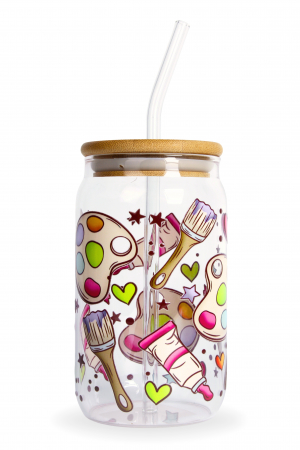 PAHARE PERSONALIZATE - Pahar din sticlă Painter’s Paradise