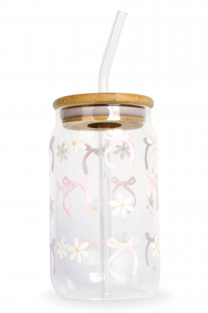 PAHARE PERSONALIZATE - Pahar din sticlă Pretty Ribbons