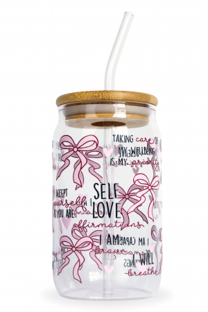 PAHARE PERSONALIZATE - Pahar din sticlă Self Love