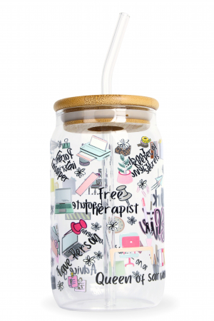 Pahar din sticlă Work Bestie [1]