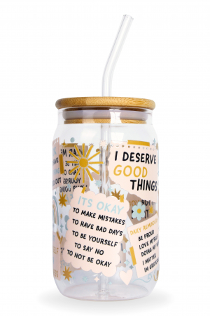 Pahar din sticlă You Are Enough [1]