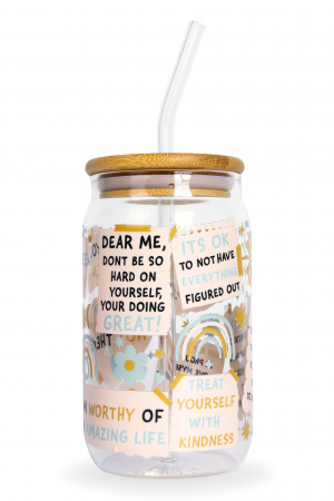 Pahar din sticlă You Are Enough [2]