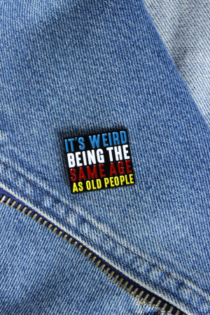 Pin Metalic Old People [1]