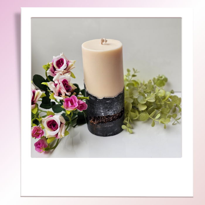 Lumanare decorativa pe structura de beton [2]