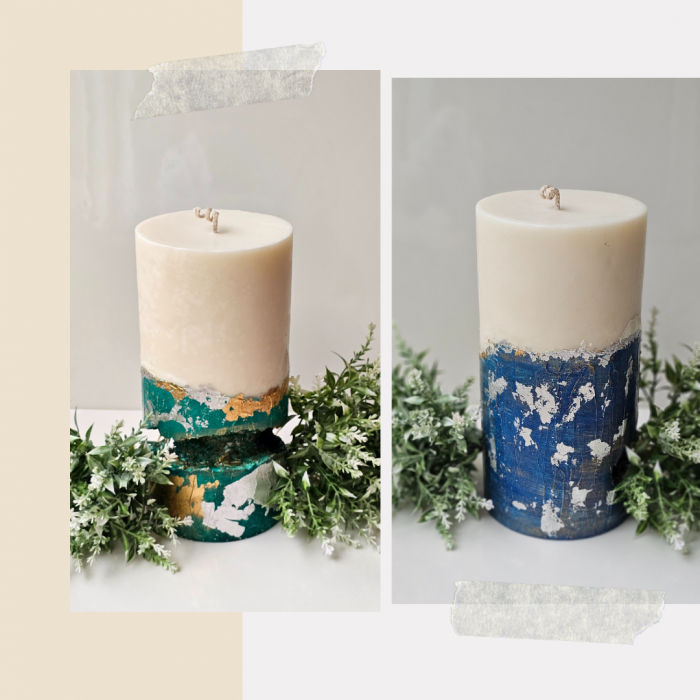 Lumanare decorativa pe structura de beton [2]