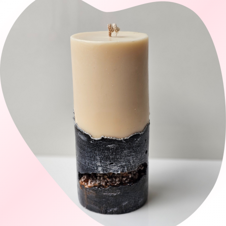 Lumanare decorativa pe structura de beton [2]