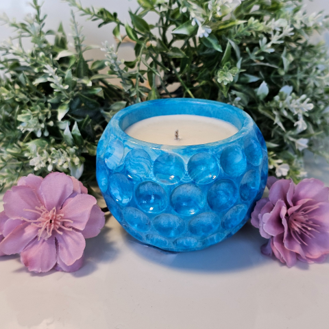 Lumânări în recipiente - LUMÂNARE PARFUMATĂ SFERĂ „ LILIAC” 75 GR