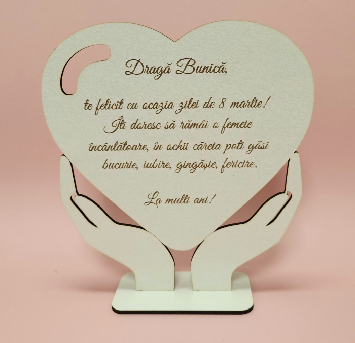 Cadou pentru Bunica in forma de inima in palme [2]
