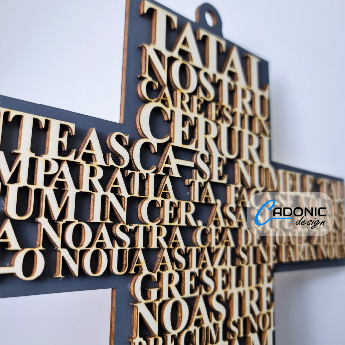 Tablou in forma de Cruce cu rugaciunea Tatal Nostru [4]