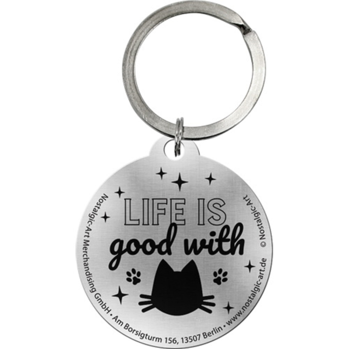 Breloc Home is where the cat is black - Acasa e unde ai pisica - Negru [5]