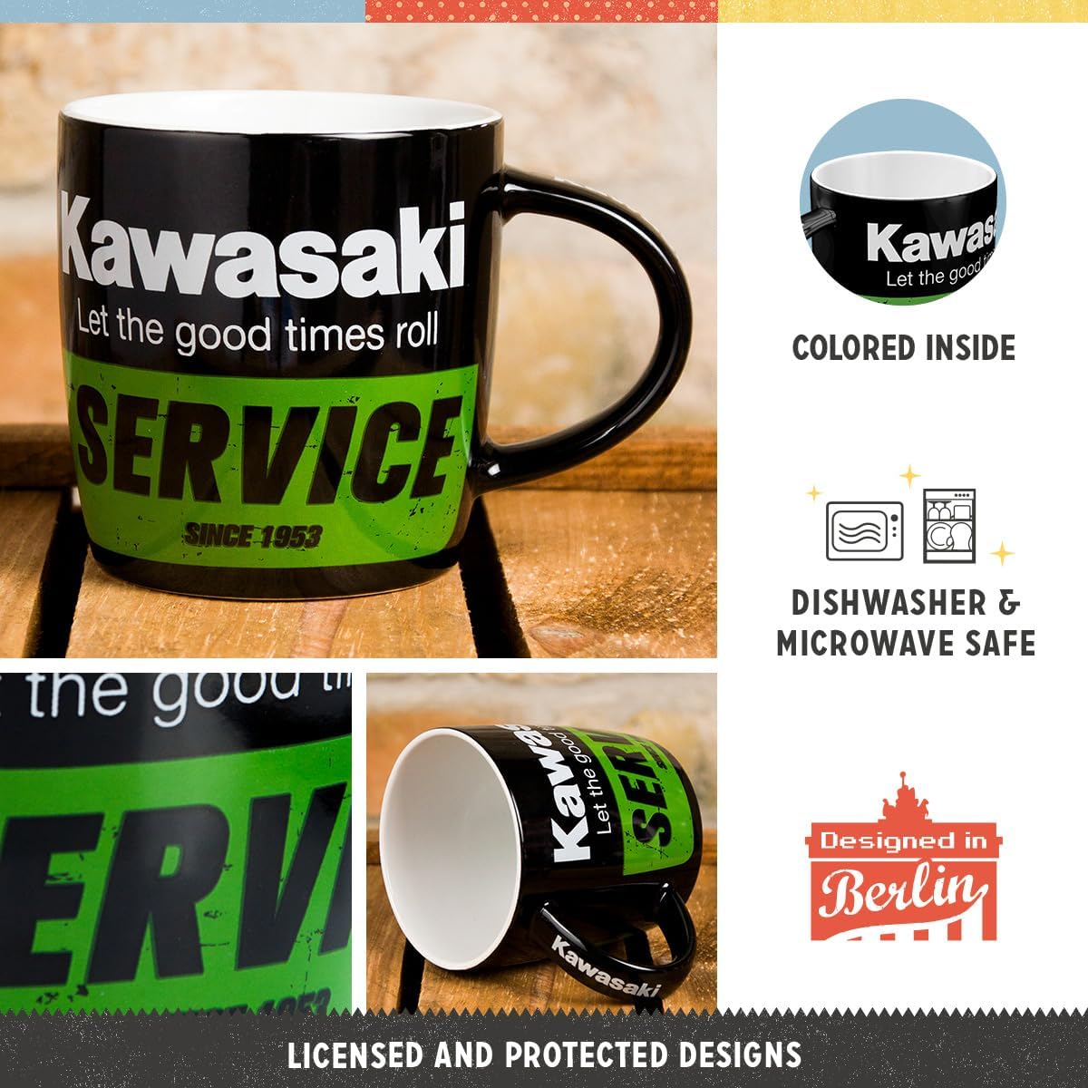 Cana ceramica 330 ml Kawasaki Service [6]