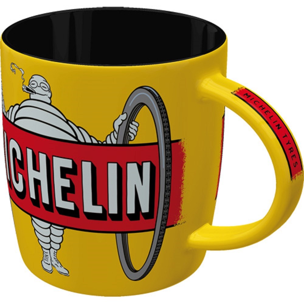 Cana ceramica 330 ml Michelin Tyres Bibendum Galben [3]