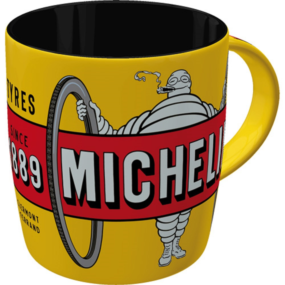 Cana ceramica 330 ml Michelin Tyres Bibendum Galben [8]