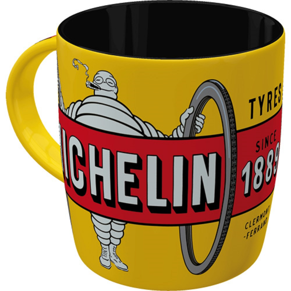 Cana ceramica 330 ml Michelin Tyres Bibendum Galben [2]