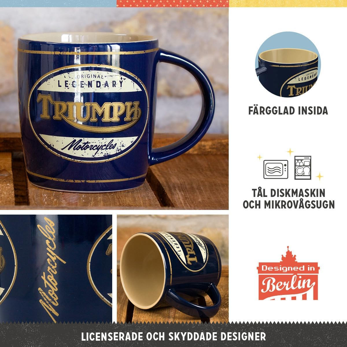 Cana ceramica 330 ml Triumph Legendary Motorcycles - Motociclete Legendare [5]