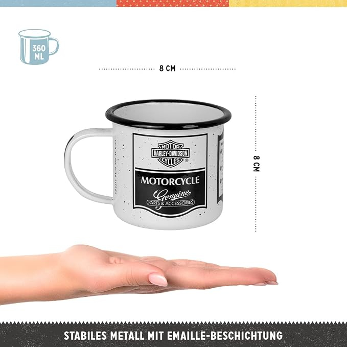 Cana Originala Harley-Davidson - Harley-Davidson - Motorcycle Parts & Accessories , metalica emailata, 360 ml [9]