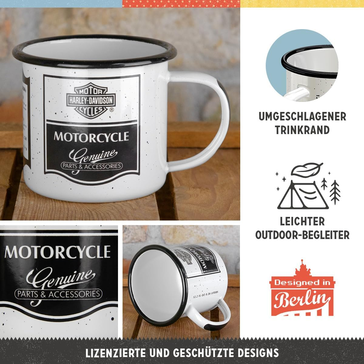 Cana Originala Harley-Davidson - Harley-Davidson - Motorcycle Parts & Accessories , metalica emailata, 360 ml [10]