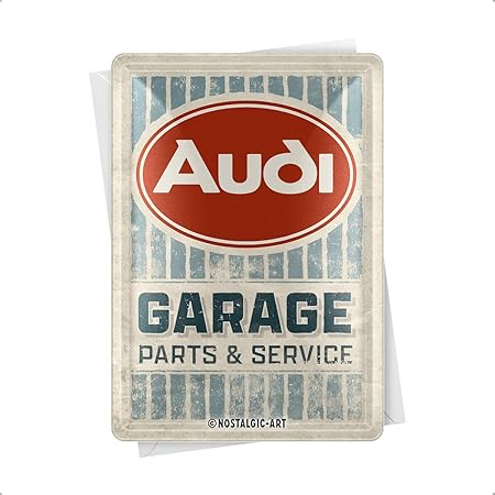 Carte postala metalica Audi - Garage - Garaj [2]