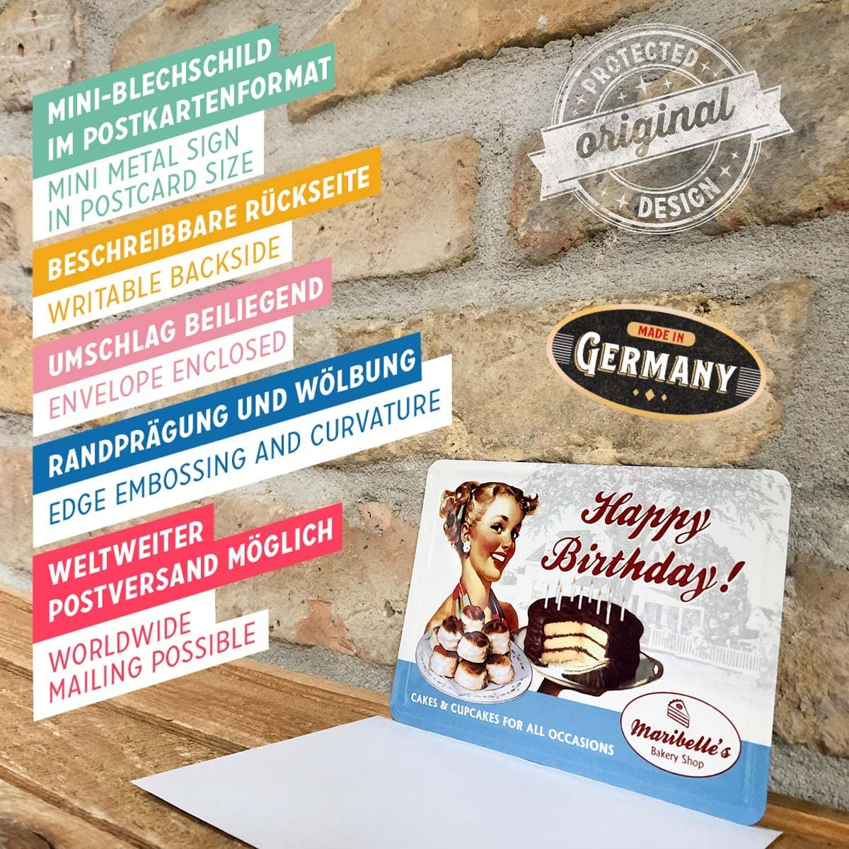Carte postala metalica It's your birthday - E ziua ta [4]