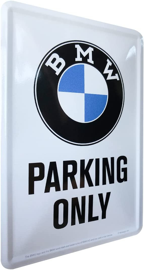 Carte postala metalica BMW - Parking Only - Parcare doar pentru BMW [2]