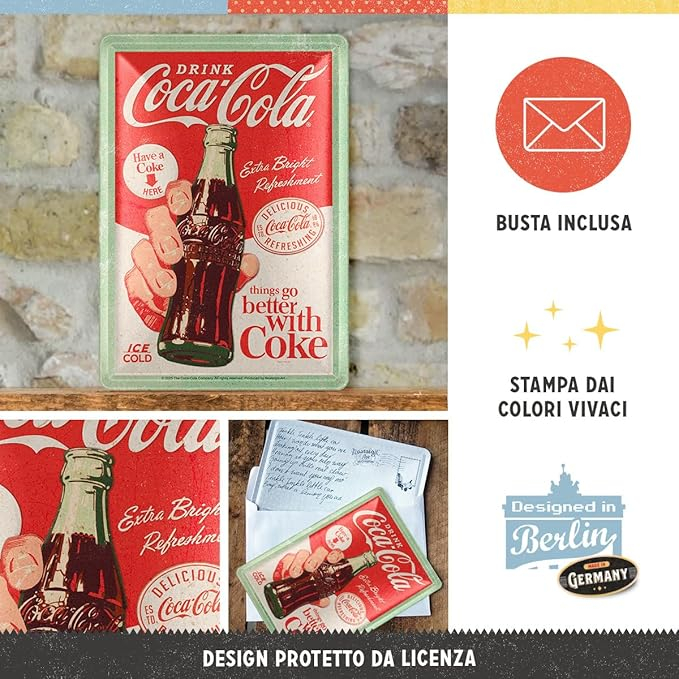 Carte postala metalica  Coca-Cola Better with Coke [3]