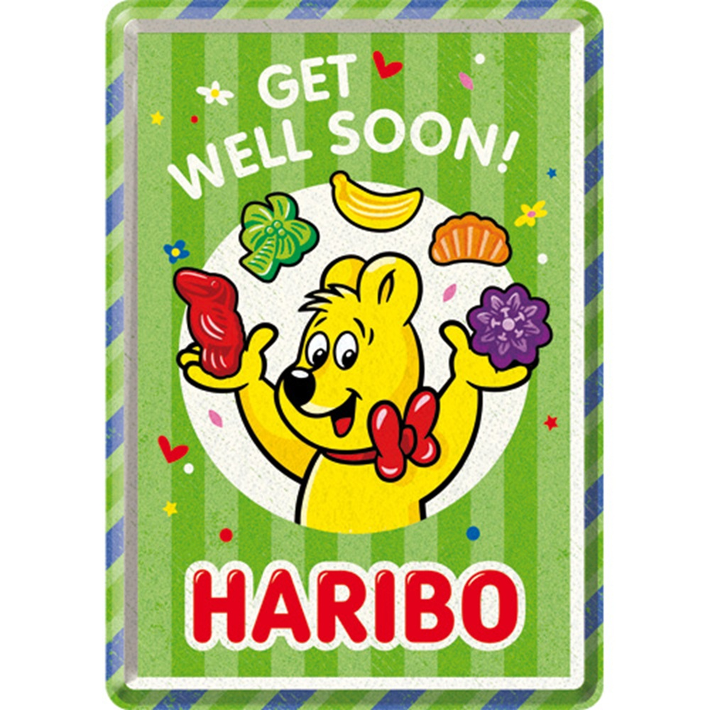 Carte postala metalica Haribo Get Well Soon [1]