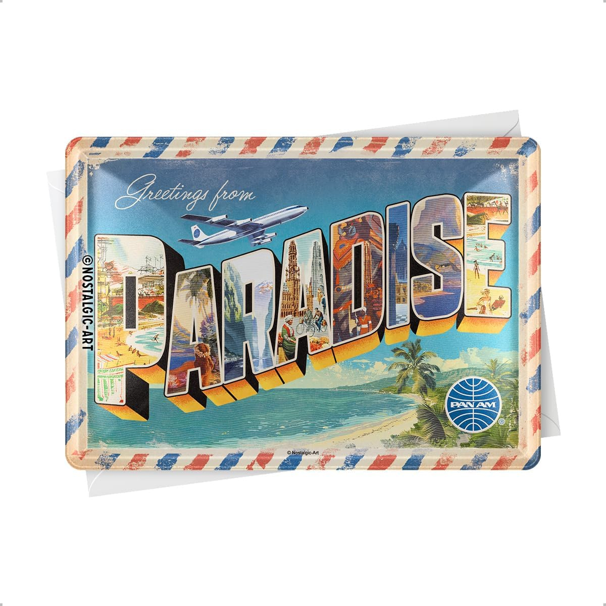 Carte postala metalica Pan Am Paradise - Paradisul Pan Am [2]