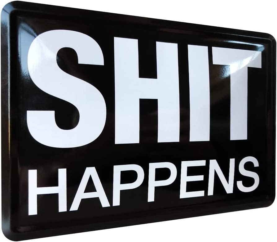 Carte postala metalica Shit Happens - Se mai intampla [2]