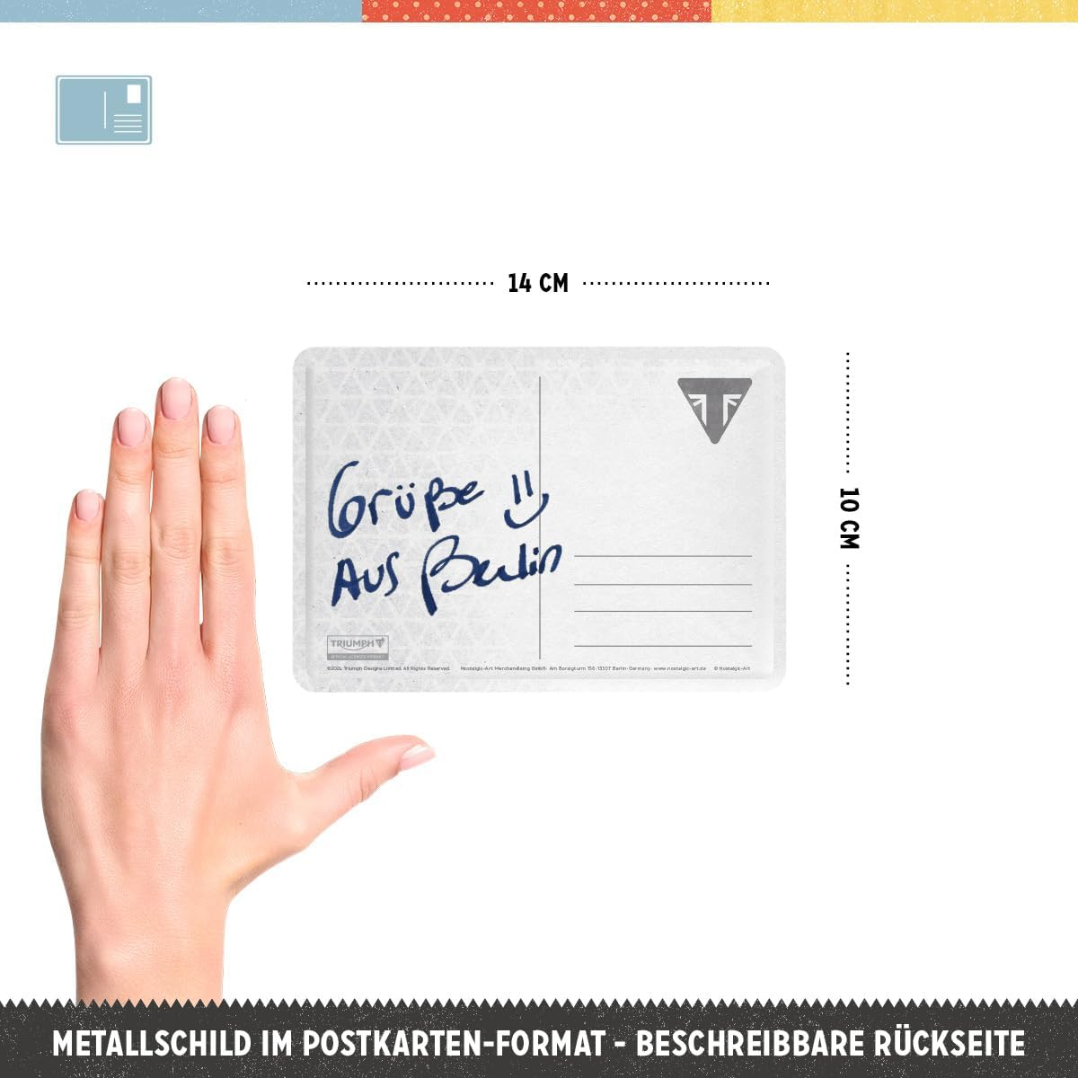 Carte postala metalica Triumph Riders Only - Doar Soferi de Triumph [3]