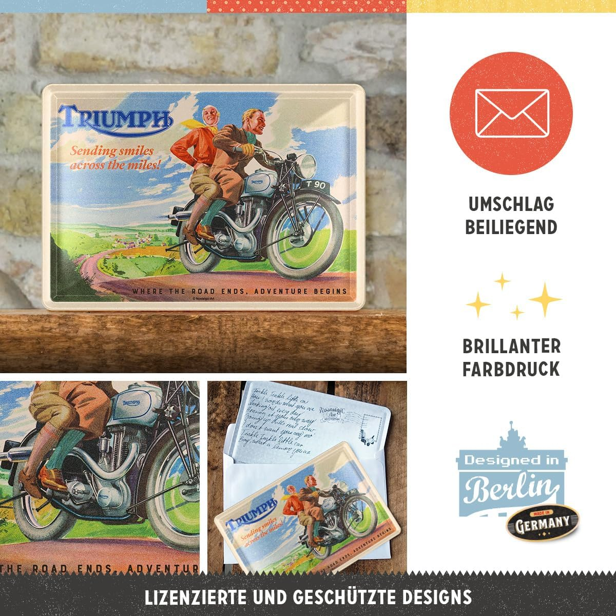 Carte postala metalica Triumph Sending Smiles - Trimitem Zambete [3]