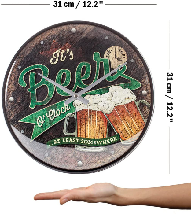 Ceas de perete "Beer O' Clock Glasses" [2]