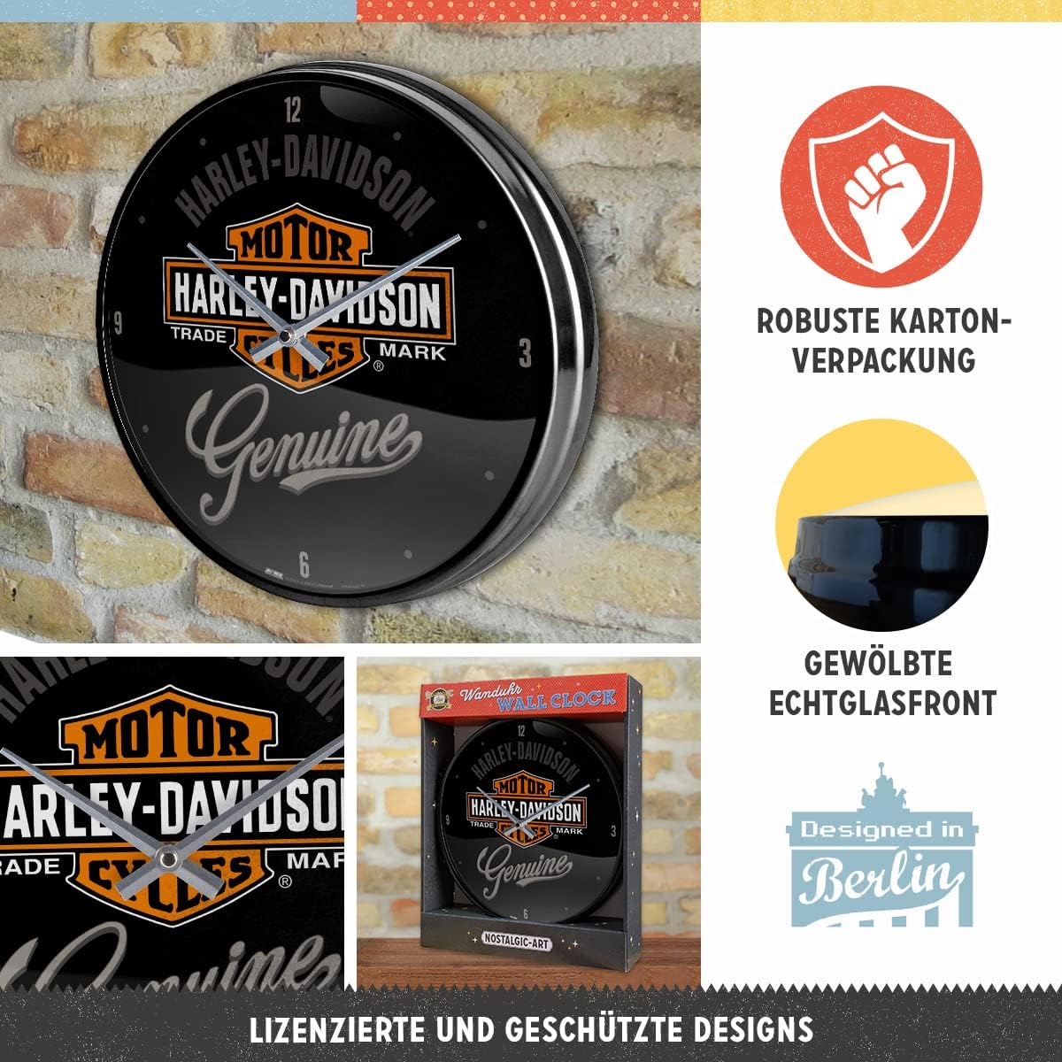Ceas de perete Harley-Davidson Autentic [4]