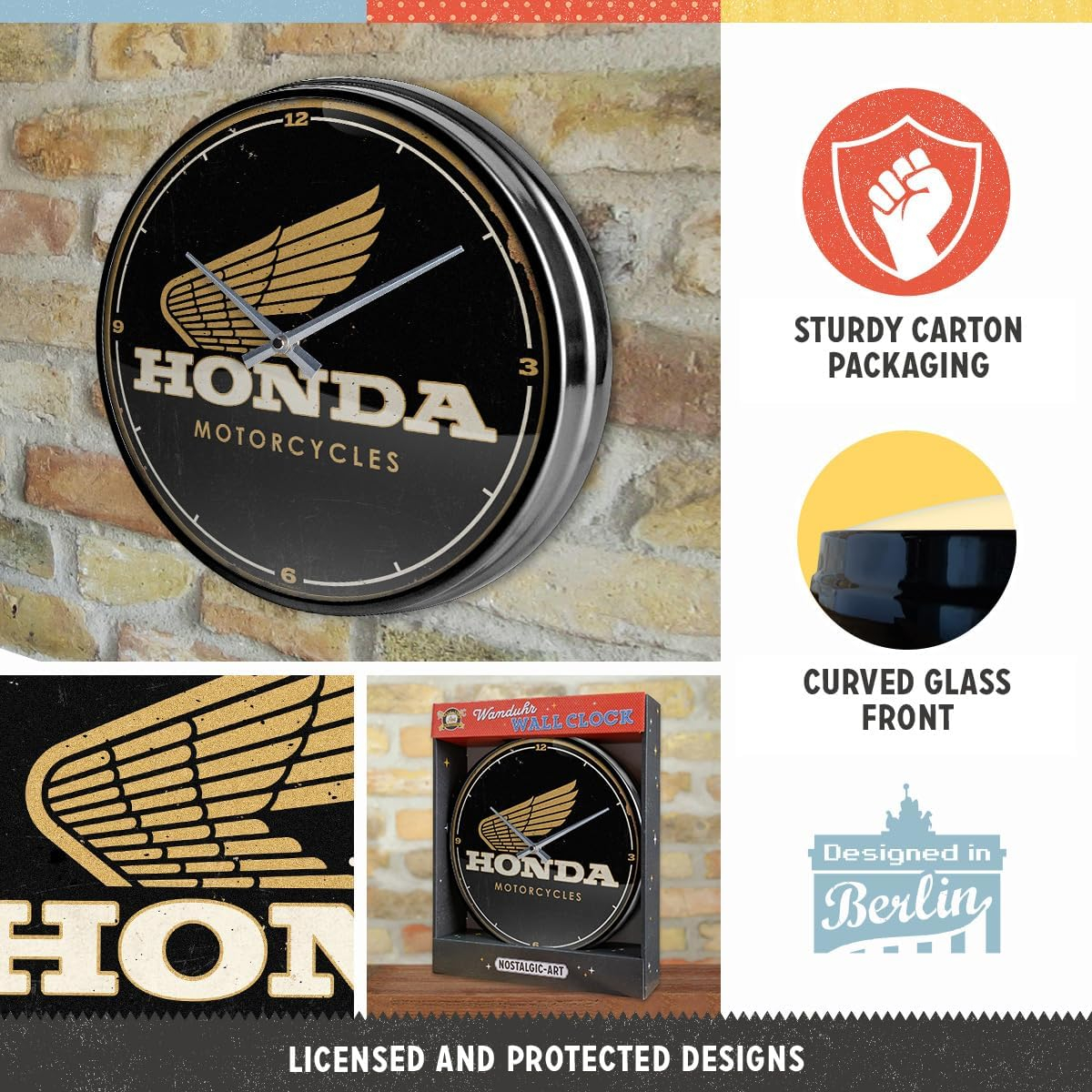 Ceas de perete Honda MC Motociclete [5]