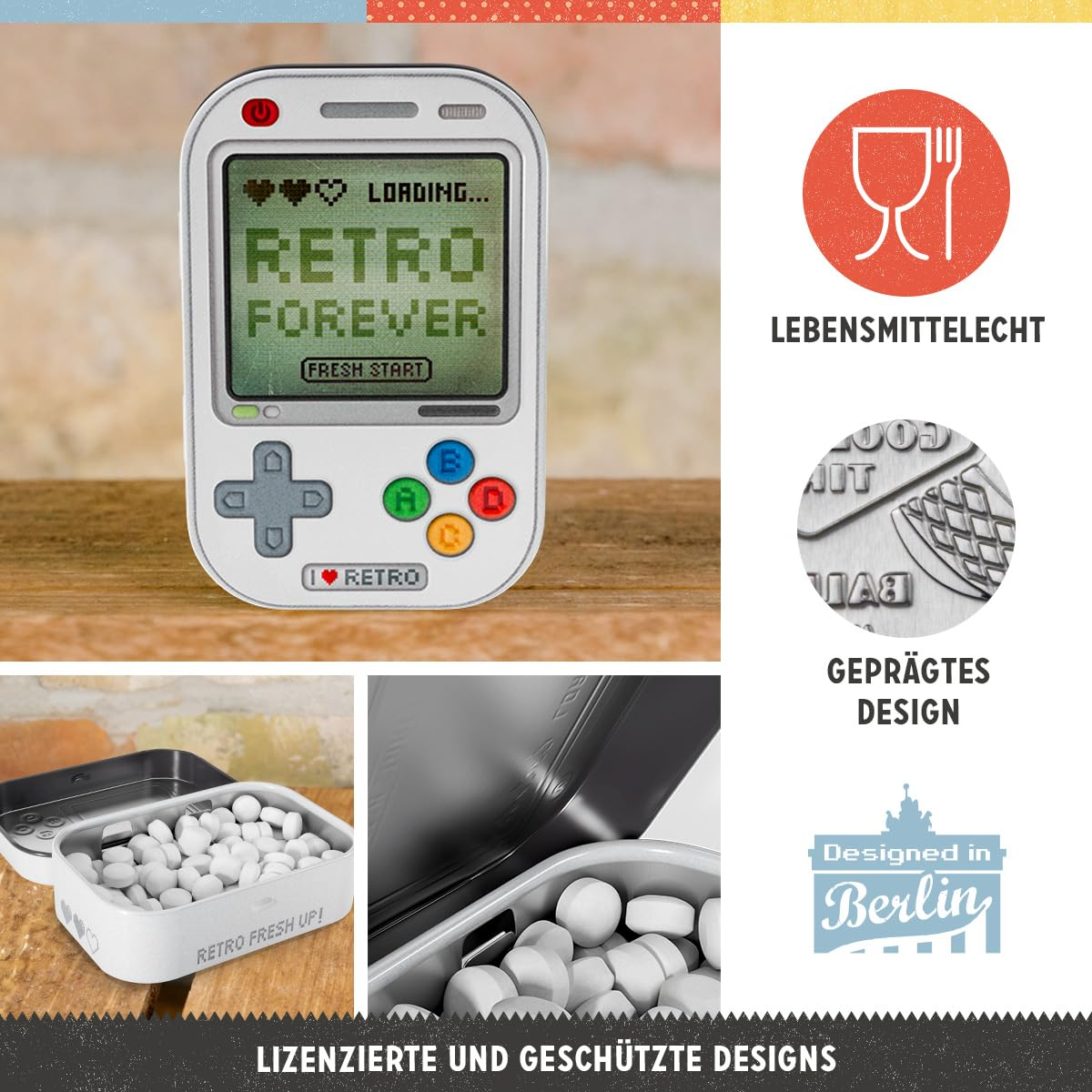 Cutie de buzunar Nostalgic-Art, 4x6x1.6 cm - Retro Game Forever [3]