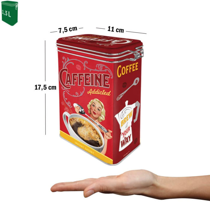 Cutie metal capac etans L Hot Coffee Now - Cafea fierbinte chiar acum [3]