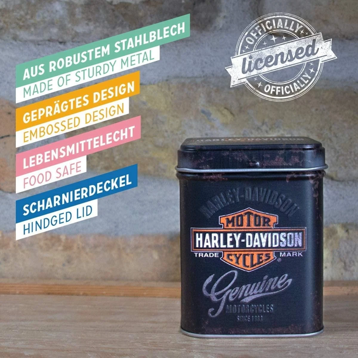 Cutie metal ceai Harley-Davidson - Logo Autentic [4]